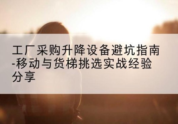 绥滨移动式升降机怎么选-工厂采购升降设备避坑指南-移动与货梯挑选实战经验分享