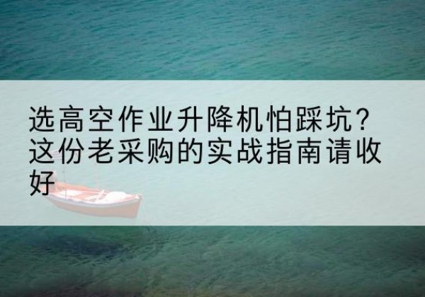 绥滨高空作业升降机厂家推荐-选高空作业升降机怕踩坑？这份老采购的实战指南请收好